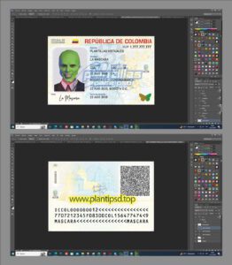 Cedula Digital Colombia – Plantilla Digital Editable en Photoshop ...